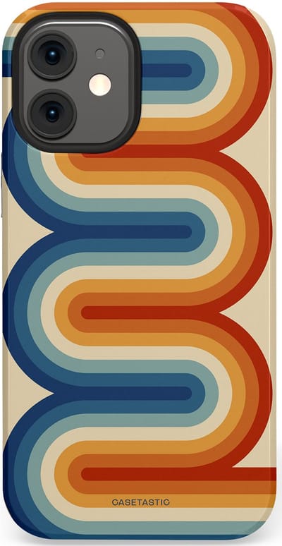 Casetastic Hoesje Geschikt voor Apple iPhone 12 Mini - Stijlvolle Beschermende Duo-layer Case - Vintage Boog