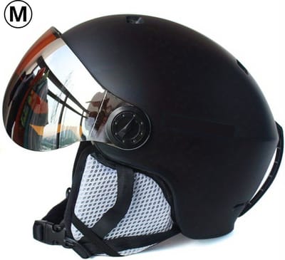 Bovista Skihelm - Met Vizier - Ski Gadgets - Dames - Heren - Wintersport - Ski - Zwart - Maat M