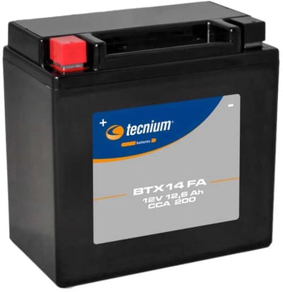 Tecnium Btx14 12v 12.6ah Agm-accu Transparant