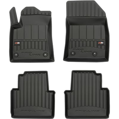 Frogum No.77 Automat / Vloermat - 3D Pasvorm - Geschikt voor Citroen C3 Aircross 2017-2024 - TPE Rubber - 4-delig - Hoge Rand 6cm - Zwart