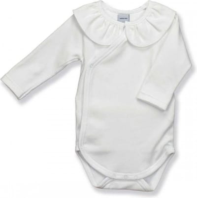 Romper babidu 1178 wit,overslag, ruche