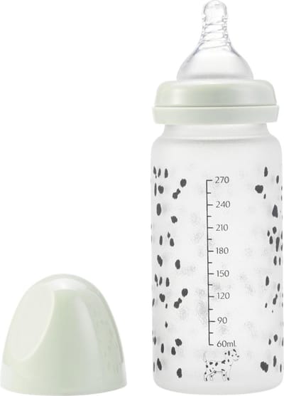 Elodie glazen babyfles - Baby flessen - Baby fles - Glazen flesjes - Babyfles - 270 ml - Dalmatian Dots
