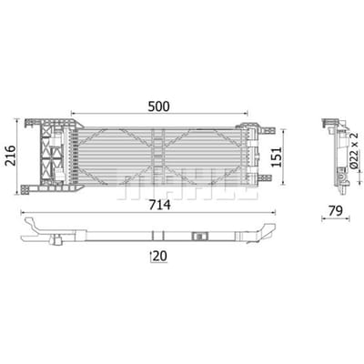 Olie radiator, automatische versnellingsbak  MAHLE CLC 330 000P