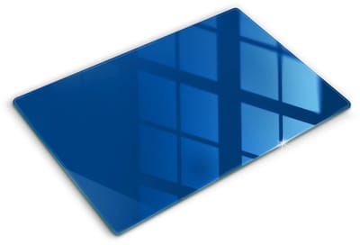 Wallfluent Glazen Snijplanken - Blauw Snijplanken Glas - 80 cm x 52 cm - Blauw Snijplanken van Glas - Glazen Snijplank - Glazen Snijplank Voor Keuken - Antislip Glazen Snijplank
