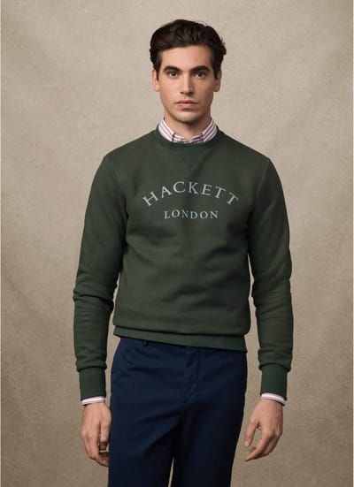 Hackett Heritage Ess Aw Sweatshirt Groen M Man