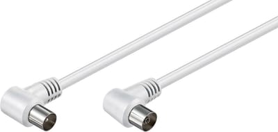 IEC (m) - IEC (v) coaxkabel / haaks - wit - 2,5 meter