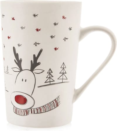 Mok Porselein Rendier 430 ml - Koffiemok - Theebeker - Koffie - Beker