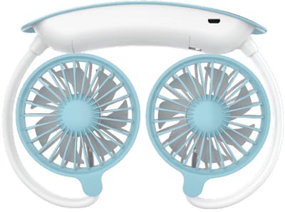 Draagbare Halsventilator, USB Oplaadbare Handsloze Halsventilator, 3 Snelheden, 1200mAh, 360° Vrije Rotatie, Voor Kantoor, Huis, Buiten, Reizen & Camping