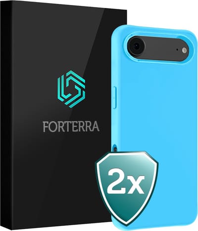 Hoesje 2 Stuks - Geschikt voor Apple iPhone Air - Sterk & Shockproof - Back Cover - Case Siliconen - Telefoon Hoes - Lichtblauw