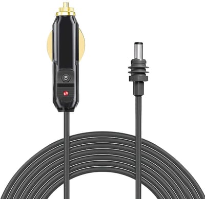 Mini DC Voedingskabel voor Satelliet, 3.28FT/9.8FT 24V-12V DC Autolader, Vervangingskabel voor Trucks en Voertuigen, 18AWG Kabel voor Betrouwbare Stroomvoorziening