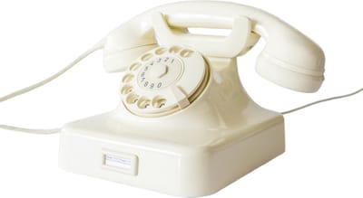 REINER W-48 Echt BAKELIETEN Telefoon - wit - toonkiezend