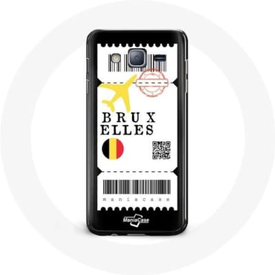 Case voor Samsung Galaxy J3 Vliegticket Brussel België