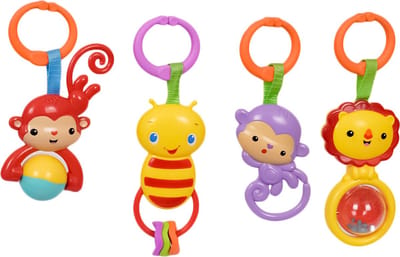 Speelgoedtopdeals - Rammelaar Hangspeeltje Buggyspeeltje - in Zak Aap Aap Bij Leeuw
