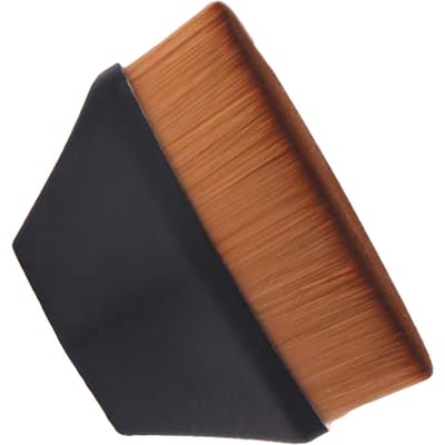 Foundation Make-up Kwast Platte Top Verliesvrij Sterke Grip Draagbare Make-up Kwast Zwart met Opbergruimte brown
