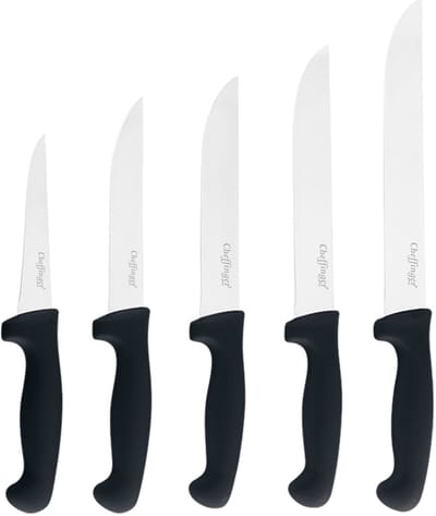 Cheffinger Messerset – 5-Delig | BBQ & Grill Vleesmessen | Roestvrij & Scherp