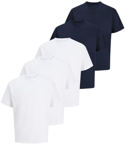 Jack & Jones Heren t-shirt 5 pack Organic Relaxed