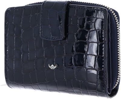 Golden Head Leren portemonnee Cayenne RFID Protect Kombischeintasche mit Riegel 1438 Nachtblau donkerblauw