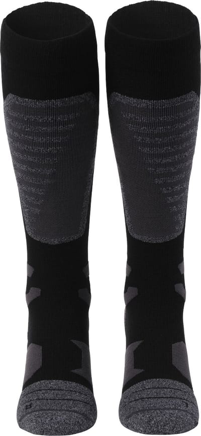 NOMAD® Skisokken Pro Merinowol 1-Pack | Maat 35/38 Zwart | Skiën / Snowboarden / Wandelen | Goede vochtafvoer | Extra versteviging | Ski Sokken Heren / Dames