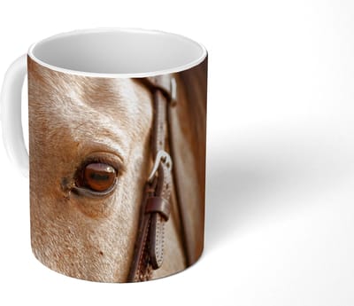 Mok - Koffiemok - Paard - Oog - Bruin - Mokken - 350 ML - Beker - Koffiemokken - Theemok