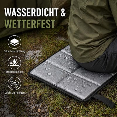 Opvouwbare campingkussens, 37 x 28 cm, waterdicht en warm, gevuld met parelwol, ideaal voor wandelen, picknick en evenementen