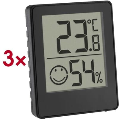 TFA Dostmann Digitales Thermo-Hygrometer 30.5039.01.03 Thermo- en hygrometer Zwart