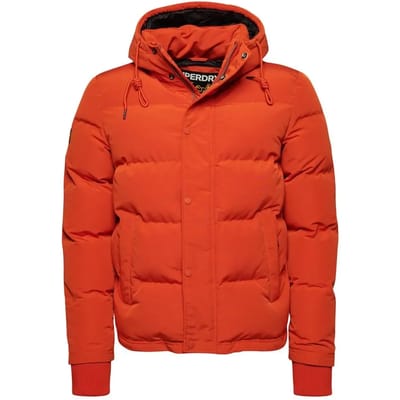 Superdry - Korte Everest pufferjas met capuchon - Heren - Gewatteerde jassen