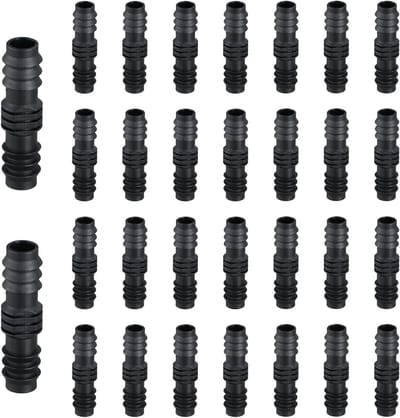 Set van 30 Stuks 16 mm Tuinslang Koppelingen, Plastic Slangkoppelingen voor Druppelirrigatie en Besproeiingssystemen