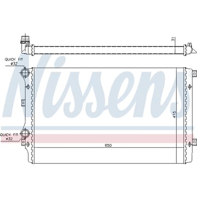 Radiator, motorkoeling NISSENS 65280A