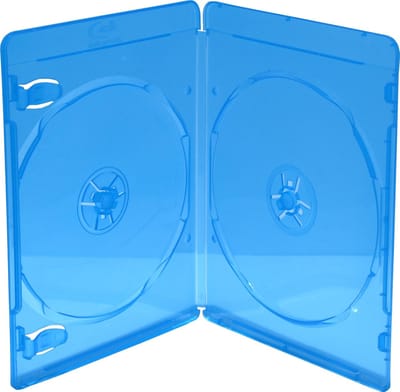 MediaRange BOX39-2-50 CD-doosje Blu-Ray-doos 2 schijven Blauw, Transparant