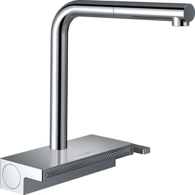 Hansgrohe M81 - Aquno Select keukenkraan met uittrekbare vuistdouche en platte douchestraal, sBox, chroom 73830000