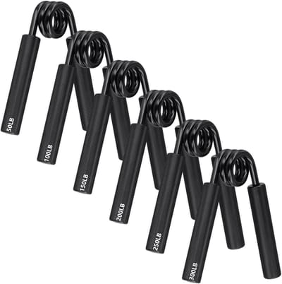 Dailygoods - 6-delige Handtrainer Set voor Gripkrachtversterking - Compact en Duurzaam