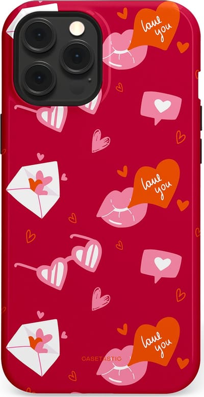 Casetastic Hoesje Geschikt voor Apple iPhone 12 Pro Max Magsafe - Stijlvolle Beschermende Duo-layer Case - Liefdesbrief