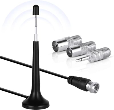 DAB FM Antenne Binnen met Magnetische Voet voor Hifi Stereo Ontvanger