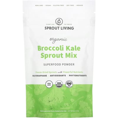 Mélange Bio de Pousses de Brocoli et de Chou Frisé, 4 oz (113g)