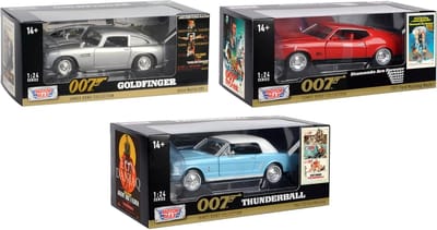 Miniatuur Auto Set - Modelauto Collectie - Hobby Display - Schaal 1:24 - 3 Stuks - Zilver