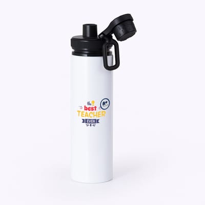 Hacebo® - Docent cadeau - waterfles met draaidop zwart - Meester en juffen cadeau - de beste leraar/lerares - afscheidscadeau - Collega cadeau - verjaardagscadeau - verjaardag - cadeau - geschenk - leuke cadeau - water fles - 850ML
