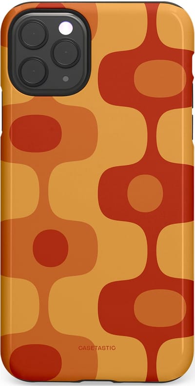 Casetastic Hoesje Geschikt voor Apple iPhone 11 Pro Max - Stijlvolle Beschermende Duo-layer Case - Vintage Rust