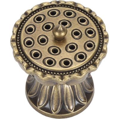 Porte-encens Lampe Lotus Alliage Zine Exquis Rétro Vintage Polyvalent pour la Maison black