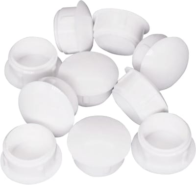 Gatstoppen - Afdekkappen Meubel - Gaten Afwerken - Kunststof Stevig - 13 mm - Wit