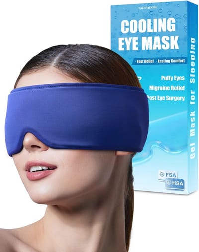 Verkoelende Oogmasker voor Migraine (Herbruikbaar) - Koud Kompres voor Hoofdpijn en Gezwollen Ogen