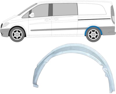 Reparatiepaneel achterspatbord voor Mercedes Vito W639 2003-2014 / Links