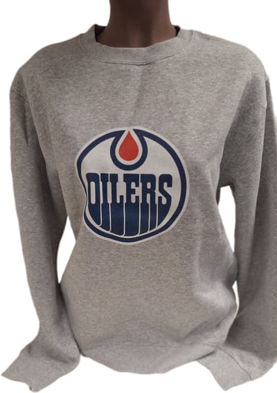 EDMONTON OILERS-GREY-CREWNECK-XL