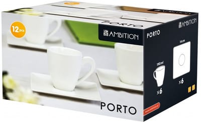 Ambitie Porto Koffieservies 12-delig voor 6 personen