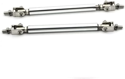 2 Pack Universele Verstelbare Voor- en Achterbumper Steunbalken, Telescopische Bevestigingsbalk, 150mm - Zilver, Auto Accessoires, Versterking, Bumperondersteuning