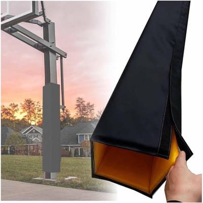 Paal Beschermhoes - Paalkussen - Sportveld Veiligheid - Schokabsorberend Schuim - 183 cm Hoog - Zwart