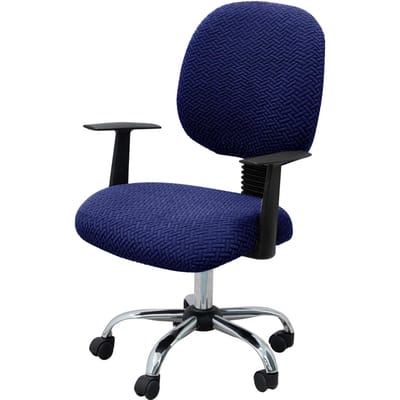 Jacquard Rekbare Kantoor Computerstoel Slipcovers Bureau Stoel Zittinghoezen Verwijderbaar Wasbaar Draaistoel Beschermer black