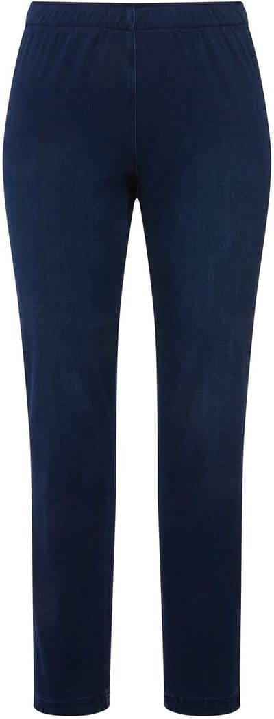 Ulla Popken - Dames - Jegging Sienna stretch jersey - Donkerblauw - Maat 42