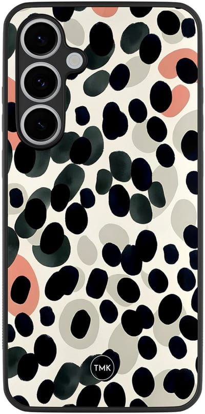 Hoesje geschikt voor Samsung Galaxy S24 FE - Modern dots - Multi - TPU case - Gestipt - Hardcase zwart telefoonhoesje