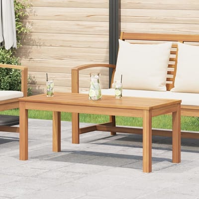 Tuintafel teak - Bijzettafel buiten - Ontspannen buiten - Robuust teakhout - 95 x 45 x 40 cm - Natuurlijk bruin