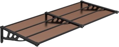 Deurluifel Polycarbonaat Zwart 199x90 cm Weerbestendig